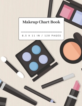 Paperback Makeup Chart Book: Face Chart Practice Notebook 8.5 x 11 inches Book