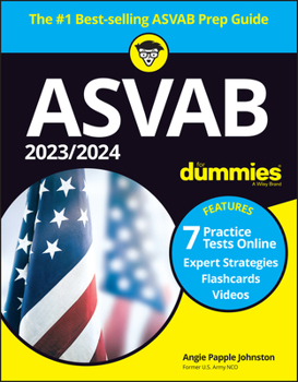 Paperback 2023/2024 ASVAB for Dummies (+ 7 Practice Tests, Flashcards, & Videos Online) Book