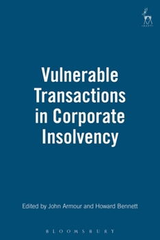 Hardcover Vulnerable Transactions in Corporate Insolvency Book