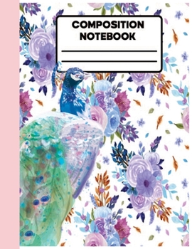 Notebook: Watercolor Flower Notebook College Ruled Jounal Set For Kids Child,Boys And Girls.One Subject School Exercise Book-Pink Birds Watercolor ... Watercolor Flower love Composition Notebooks