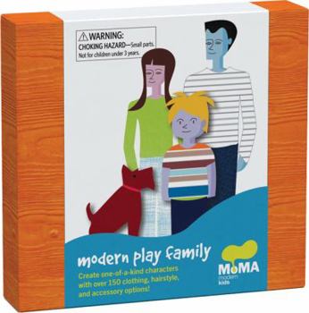 Cards MoMA Modern Play Family: Create One-Of-A-Kind Characters with Over 150 Clothing, Hairstyle, and Accessory Options! [With 150+ Reusable Vinyl Clothing Book