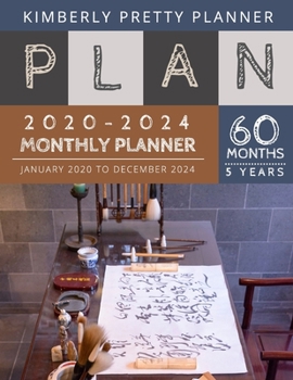 5 year monthly planner 2020-2024: five year monthly planner : internet Logbook and Journal, 60 Months Calendar (5 Year Monthly Plan Year 2020, 2021, 2022, 2023, 2024 ) | Chinese ink paint design