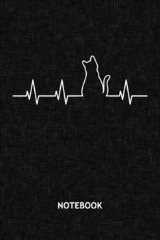 NOTEBOOK: Cat Owner Note Book Grid-lined 6x9 - Cats Journal A5 Gridded - Cat Owner Planner Cat Heart Beat 120 Pages SQUARED - I Love Cats Diary Heartbeat Cat Soft Cover - Cat Friend Birthday Present