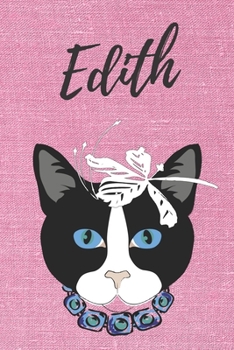 Edith Notizbuch Katze / Malbuch / Tagebuch / Journal / DIN A5 / Geschenk: individuelles personalisiertes blanko Mädchen & Frauen Namen Notizbuch, ... ... Geschenk für Frauen. (German Edition)