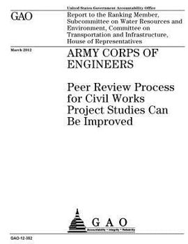 Army Corps of Engineers: Peer Review Process for Civil Works Project Studies Can Be Improved: Gao-12-352