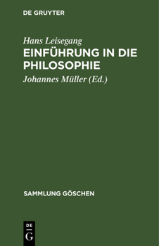 Hardcover Einführung in die Philosophie [German] Book