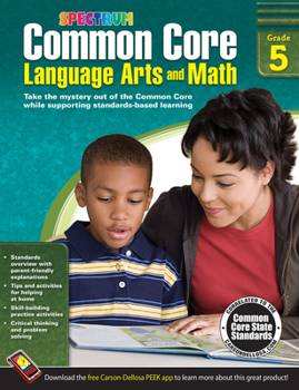 Paperback Common Core Language Arts and Math, Grade 5: Volume 74 Book