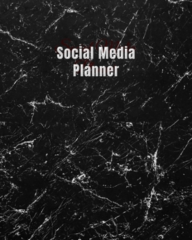 Social Media Planner: Black Marble Social Media Posting Schedule Content Planner/Organizer