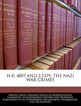 Paperback H.R. 4007 and S.1379, the Nazi War Crimes Book
