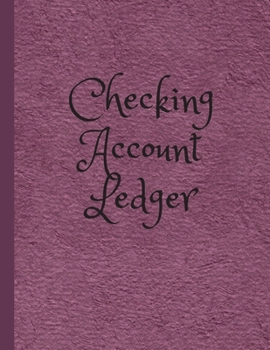 Checking Account Ledger | Record Keeping Books for Small Business: Colorful Accounting Book | 8.5" x 11" | Paperback Nice Matte Cover | Easy to Read and Write In
