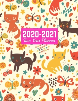 Paperback 2020-2021 Two Year Planner: Nifty Calendar Year Vision Planner (January 2020 - December 2021) - Monthly and Weekly Schedule Organizer and Journal Book