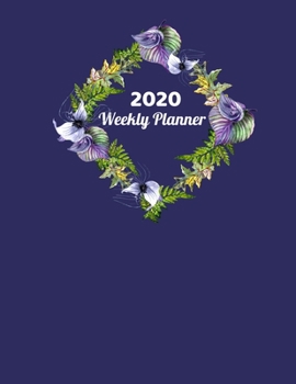 Paperback 2020 Weekly Planner: 52 Week Start on Sunday Blue with Rhombus Badge Calendar Schedule Organizer and Journal Notebook to help you plan and Book