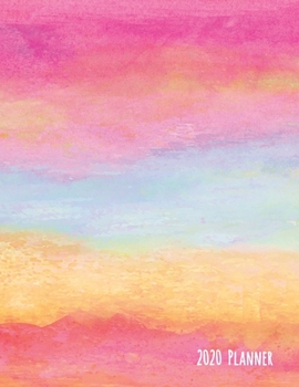 2020 Planner: Watercolor Yellow and Orange Dated Daily, Weekly, Monthly Planner with Positive Affirmation Mandala Coloring Pages, Calendar, Goals, ... and Mood Trackers, Affirmations and Holidays