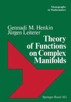 Paperback Theory of Functions on Complex Manifolds Book