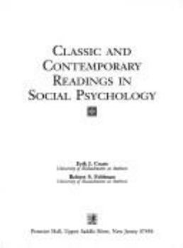 Paperback Classic and Contemporary Readings in Social Psychology Book