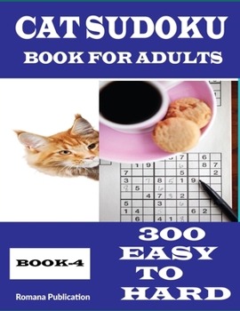 Paperback Cat Sudoku Book-4: Sudoku books for adults gift for cat lovers Book