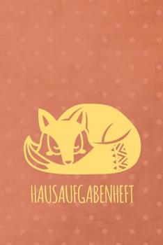 Paperback Hausaufgabenheft: Fuchs - Eine Woche auf zwei Seiten - Orange mit Punkten [German] Book