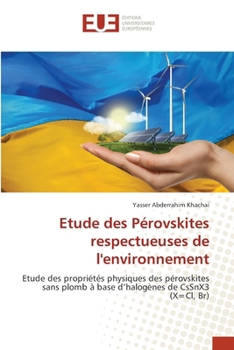 Paperback Etude des Pérovskites respectueuses de l'environnement [French] Book