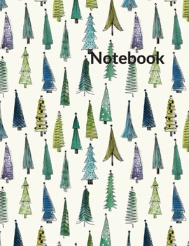 Paperback Notebook: Unlined notebook - large 8.5 x 11 inches 100 Pages - Blank Notebook - Watercolor Tree Journal Cover Book