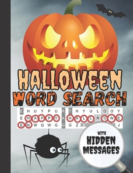 Halloween Word Search with Hidden Messsages: Find the hidden messages and puns! Large print Halloween Word Search Fun gift for teens, adults