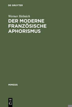 Hardcover Der moderne französische Aphorismus [German] Book