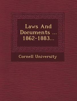 Paperback Laws and Documents ... 1862-1883... Book