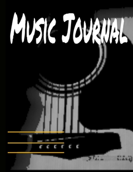 Paperback Music Journal: Black and White Musical Notes Music Manuscript Notebook with Staff Paper - Blank Sheet Music Notebook - Music Journal Book