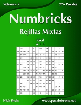 Paperback Numbricks Rejillas Mixtas - Fácil - Volumen 2 - 276 Puzzles [Spanish] Book