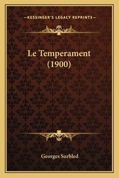 Paperback Le Temperament (1900) [French] Book