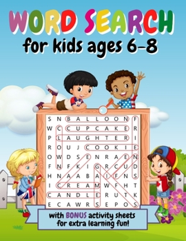 Paperback Word Search For Kids Ages 6-8: With Bonus Activities to Improve Vocabulary and Reading Skills - Suitable for 1st and 2nd Grade Book