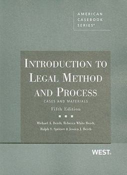 Paperback Introduction to Legal Method and Process: Cases and Materials Book