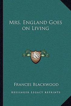 Paperback Mrs. England Goes on Living Book