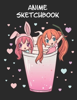 Anime Sketchbook: 8,5x11 Blanko Sketch Pad for Anime Manga Kawaii Otaku Drawing Sketching or Doodling – Comic Cartoon Senpai Hentai