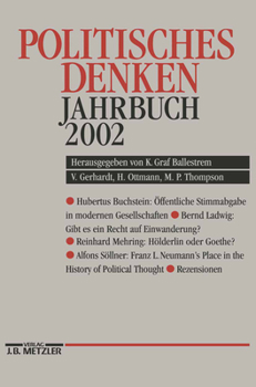 Hardcover Politisches Denken Jahrbuch 2002 [German] Book
