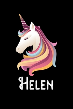 Paperback Helen: Personalized Custom Name Unicorn Themed Monthly 2020 Planner (Calendar, To Do List, Monthly Budget, Grocery List, Year Book