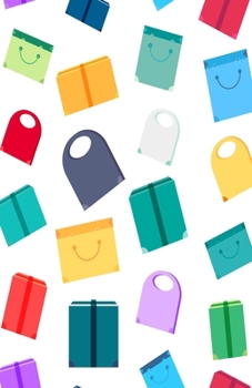 A5 Lined Notebook 110 Pages: Funny Ruled Journal Colorful Supermarket Sale Shopping Bag Package Box 08E. Cute Unique Student Teacher Blank Scrapbook/ Composition/ Planner Great For Home School Office 