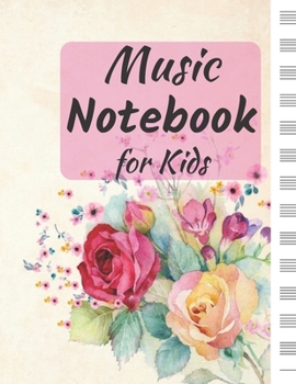 Paperback Music Notebook for Kids: Blank Sheet Piano Music Notebook Kids: 110 Pages of Wide Staff Paper (8.5x11), perfect for Songwriting, Theory, Compos Book