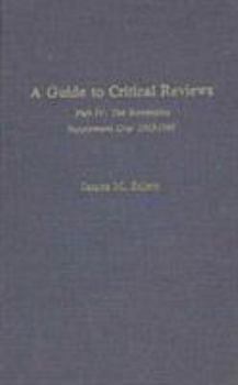 Hardcover A Guide to Critical Reviews, Part IV, Supplement I: The Screenplay: 1963-1980 Book