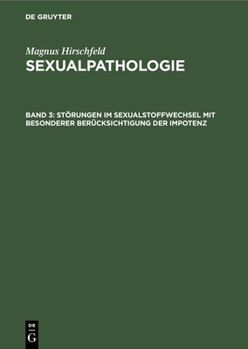 Hardcover Störungen Im Sexualstoffwechsel Mit Besonderer Berücksichtigung Der Impotenz [German] Book