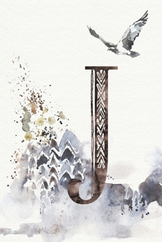 Monthly Planner with Monogram Letter J: Personalized Undated Calendar (Ethnic Design)