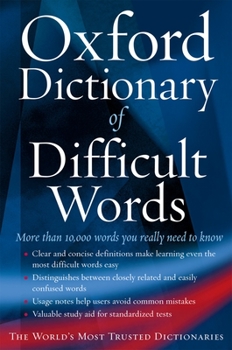Paperback The Oxford Dictionary of Difficult Words Book