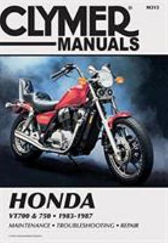 Paperback Clymer Honda Vt700 & 750, 1983-1987: Service, Repair, Maintenance Book