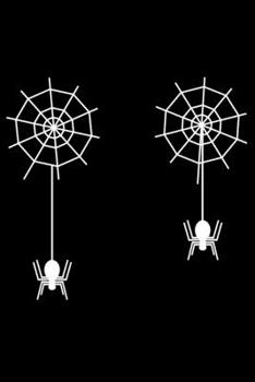 Paperback Notebook: Spiderwebs Spiders Tarantula Spider Phobia Halloween Arachnophobia Black Lined Journal Writing Diary - 120 Pages 6 x 9 Book
