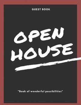 Paperback Guest book: Open House: Real Estate/ Open House sign in book