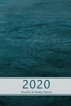 2020 Monthly & Weekly Planner: Hourly appointment planner. 7 full daily columns. Schedule, arrange, plan events. Monday start week. 9.0" x 6.0". Portable. (Blue, Ocean, sea, water. Soft matte cover).