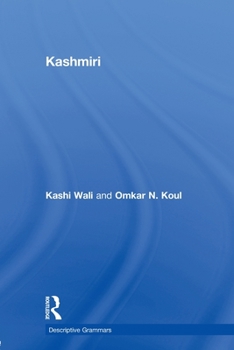 Paperback Kashmiri: A Cognitive-Descriptive Grammar Book