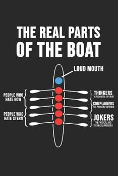 Paperback Real Parts Of The Boat: 6 x 9 Dot Grid Dotted Notebook for Rower, Oarsman & Kanoe Fans Book