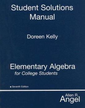 Paperback Elementary Algebra for College Students, Student Solutions Manual Book