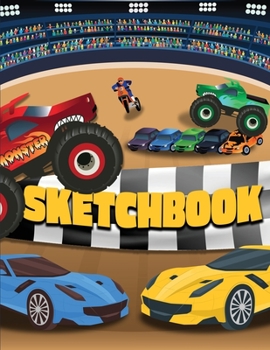 Paperback Sketchbook: 120 Blank Pages with Exciting Race Characters (Sketchbook for Kids) Book