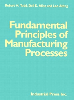 Hardcover Fundamental Principles of Manufacturing Processes Book